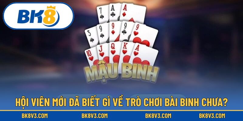 Hội viên mới đã biết gì về trò chơi bài binh chưa?